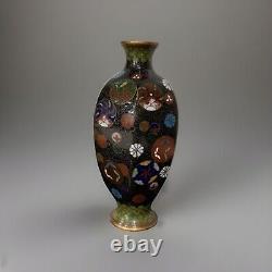 Antique Japanese Meiji Cloisonné Enamel Vase 6 Inches