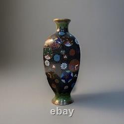 Antique Japanese Meiji Cloisonné Enamel Vase 6 Inches