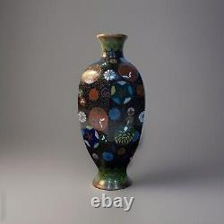 Antique Japanese Meiji Cloisonné Enamel Vase 6 Inches