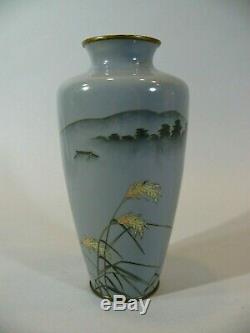 Antique Japanese Meiji Cloisonne Presentation Vase Signed