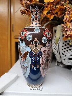Antique Japanese Meiji Cloisonne Vase