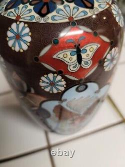 Antique Japanese Meiji Cloisonne Vase