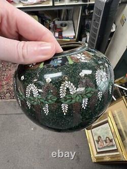 Antique Japanese Meiji Enamel Footed Cloisonne Ginger Jar No Lid