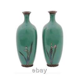 Antique Japanese Meiji Era Cloisonne Enamel Vases