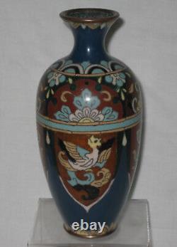 Antique Japanese Meiji Era Cloisonne Vase 19 cent. 7.5 t