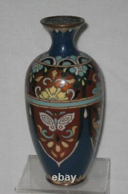 Antique Japanese Meiji Era Cloisonne Vase 19 cent. 7.5 t