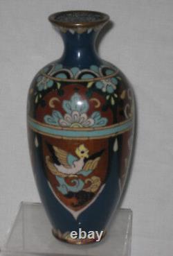 Antique Japanese Meiji Era Cloisonne Vase 19 cent. 7.5 t