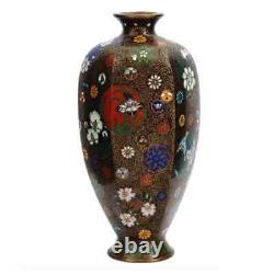 Antique Japanese Meiji Era Nagoya Cloisonne Vase
