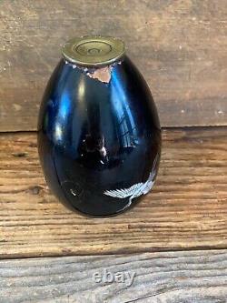 Antique Japanese Meiji Era (c1880) Cloisonné Vase Happiness Cranes 6