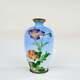 Antique Japanese Meiji Era (c1880) Cloisonné Vase Sky Blue 3.5