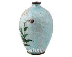 Antique Japanese Meiji Ginbari Cloisonne Enamel Vase