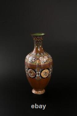Antique Japanese Meiji Owari Cloisonne Dragon And Phoenix Vase Height 38cm