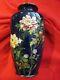 Antique Japanese Meiji Period Cloisonne Vase With Peony Motif 7 Tall