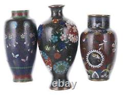Antique Japanese Meiji Period Cloisonne vases