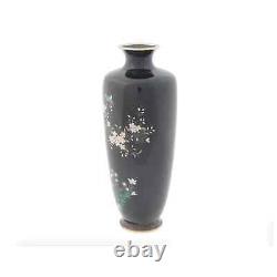 Antique Japanese Meiji Tree Cloisonne Enamel Vase