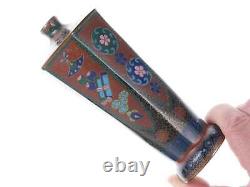 Antique Japanese Meiji period cloisonne vase i