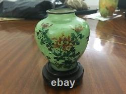Antique Japanese Taisho Period Plique A Jour Cloisonne Vase By Kato Suzue