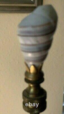 Antique Japanese Tree Bark Cloisonne Lamp. Vase 12x6 lamp 22 Porceoain/Enamel