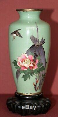 Antique Japanese Vase withHardwood Stand