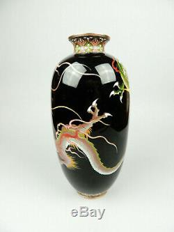 Antique Japanese cloisonne dragon vase
