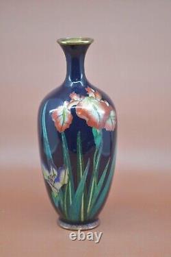 Antique, Japanese, cloisonne, vase, 9.75 inches