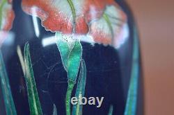 Antique, Japanese, cloisonne, vase, 9.75 inches