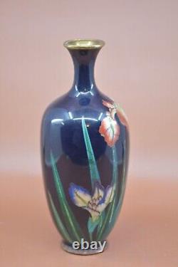 Antique, Japanese, cloisonne, vase, 9.75 inches