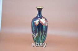 Antique, Japanese, cloisonne, vase, 9.75 inches