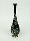 Antique Japanese Cloisonne Vase Sparrow In Bamboo
