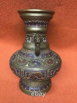 Antique Large Japanese Champleve Vase