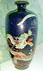 Antique Late 19th Century Japanese Cloisonne Vase With Dragon 9.5 Inches High