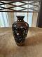 Antique Late Meiji Period Japanese Cloisonne Enamel And Brass Butterfly Vase