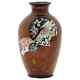 Antique Meiji Era Japanese Enamel Goldstone Vase