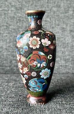 Antique Meiji Miyazaki Cloisonné Japanese Vase