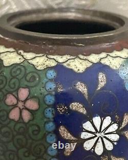 Antique Meiji Period JAPANESE CLOISONNÉ- Miniature Jar withlid