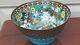 Antique Meiji Period Japanese Cloisonne Bowl With Butterfly