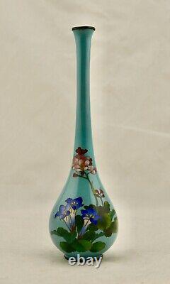Antique Meiji-period Japanese Cloisonne floral stem vase attr. Gonda Hirosuke