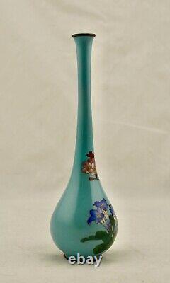 Antique Meiji-period Japanese Cloisonne floral stem vase attr. Gonda Hirosuke
