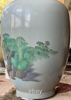 Antique Meji Era Extremely Fine Scenic Gonda Hirosuke Japanese Cloisonné Vase