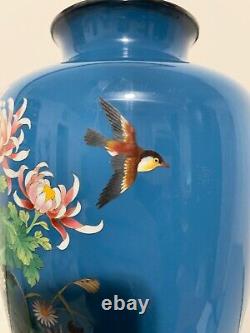 Antique Superb Quality Japanese Cloisonné Vase with Mark