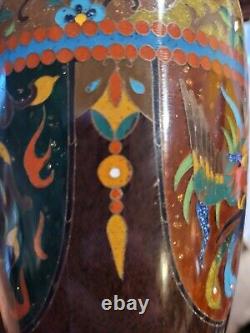 Antique VASE, Dragon Phoenix, Top Bottom Silver 6 Gorgeous