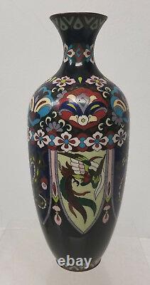 Antique Vintage Cloisonne Japanese Vase Dragon Decoration Some Flaws