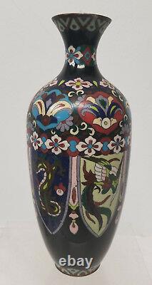 Antique Vintage Cloisonne Japanese Vase Dragon Decoration Some Flaws