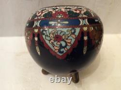 Antique Vintage Japanese Ginbari Cloisonne Vase Bowl