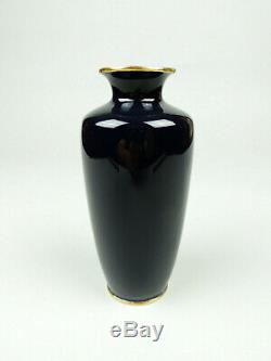 Antique japanese cloisonne vase bird and wisteria
