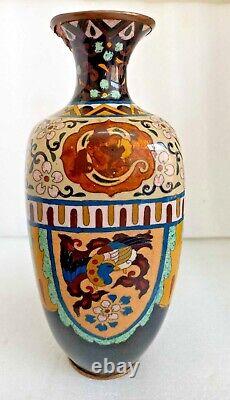 Antique rare Japan Japanese cloisonne Meiji period 1868 vase decore decor 1912