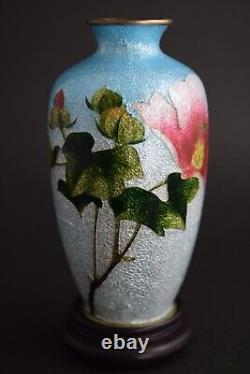 Awesome Condition! A Splendid Japanese MEIJI GINBARI Cloisonné Enamel Vase F43
