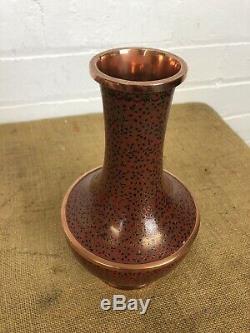 Beautiful Antique Chinese Japanese Copper Cloisonne Bottle Vase 9