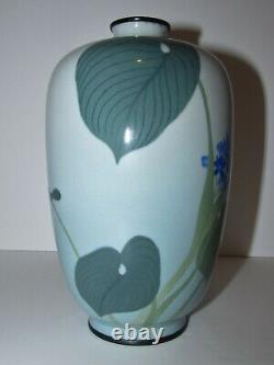 Beautiful Japanese Floral Decorated Cloisonne Vase 1068