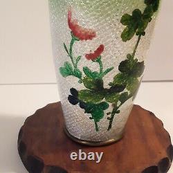 Beautiful Japanese Ginbari Foil Cloisonne Vase Meiji Period